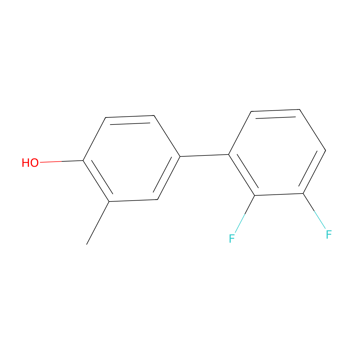 4-(2,3-Difluorophenyl)-2-methylphenol molecular structure, CAS 1261893-25-7