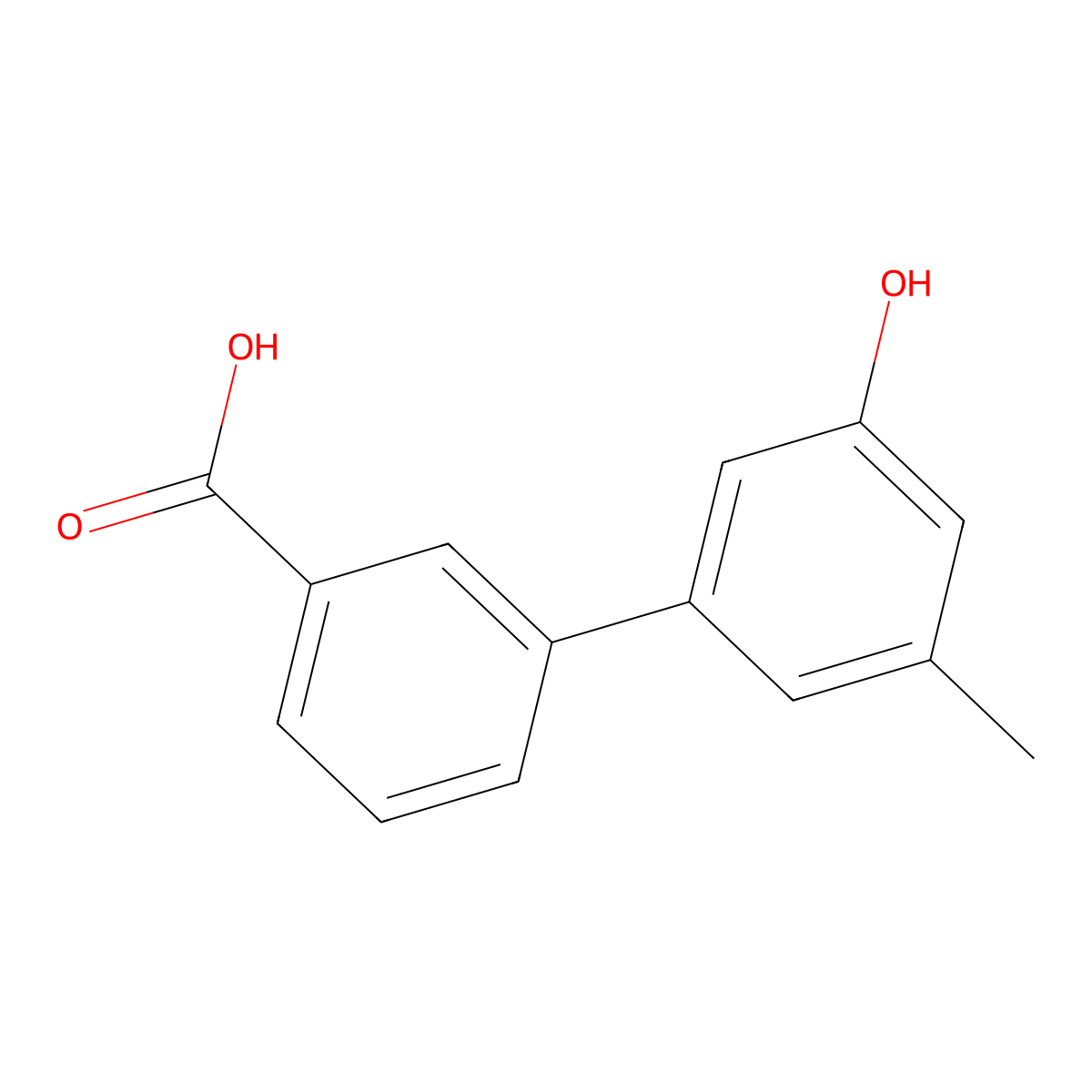 5-(3-Carboxyphenyl)-3-methylphenol molecular structure, CAS 1261893-28-0