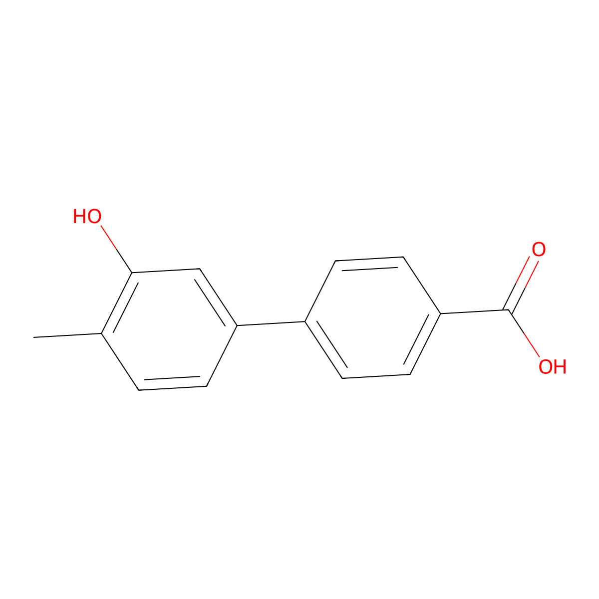 5-(4-Carboxyphenyl)-2-methylphenol molecular structure, CAS 1261893-31-5