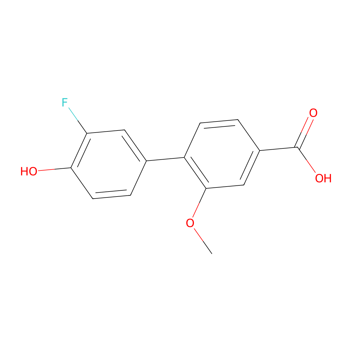 4-(3-Fluoro-4-hydroxyphenyl)-3-methoxybenzoic acid molecular structure, CAS 1261893-35-9