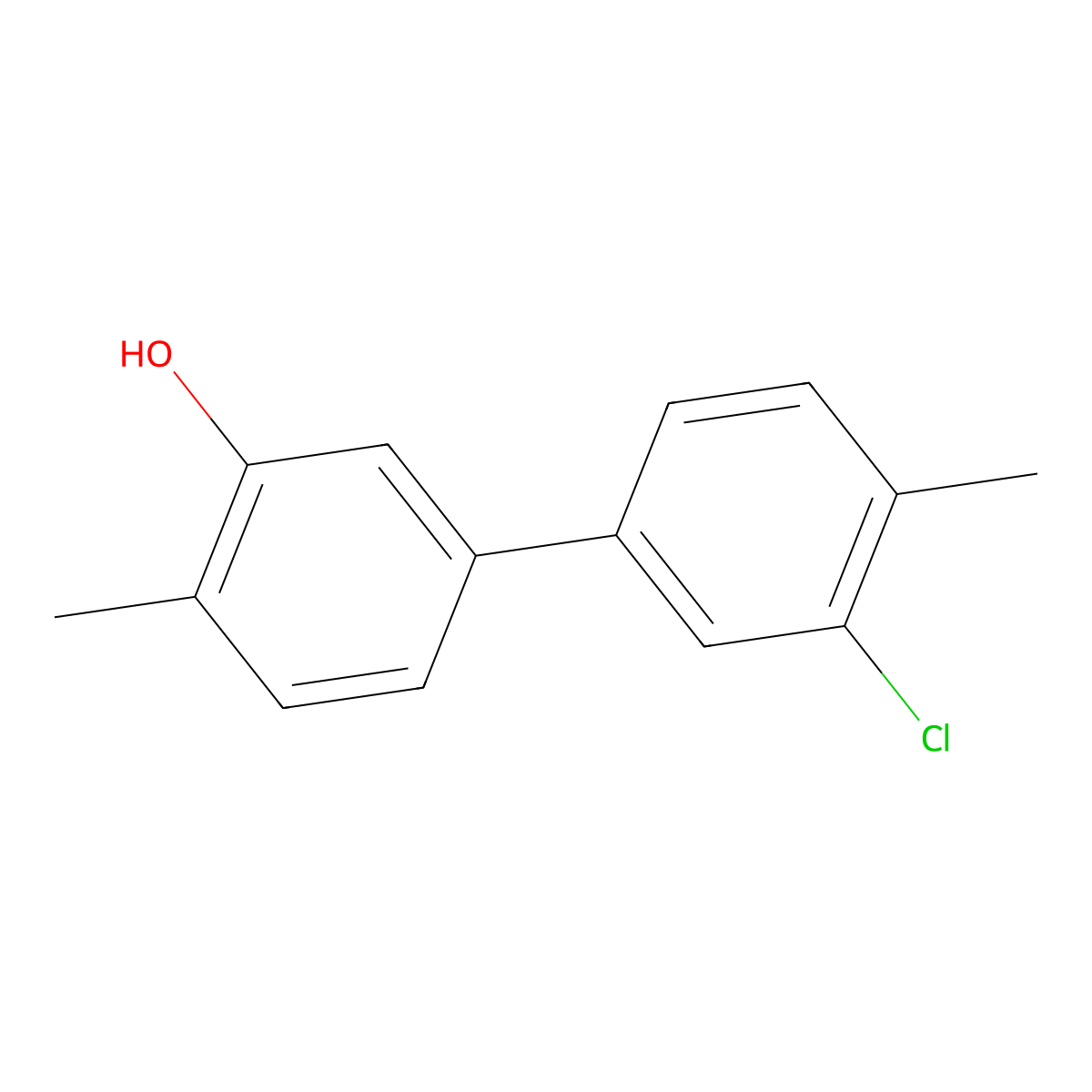 5-(3-Chloro-4-methylphenyl)-2-methylphenol molecular structure, CAS 1261893-46-2