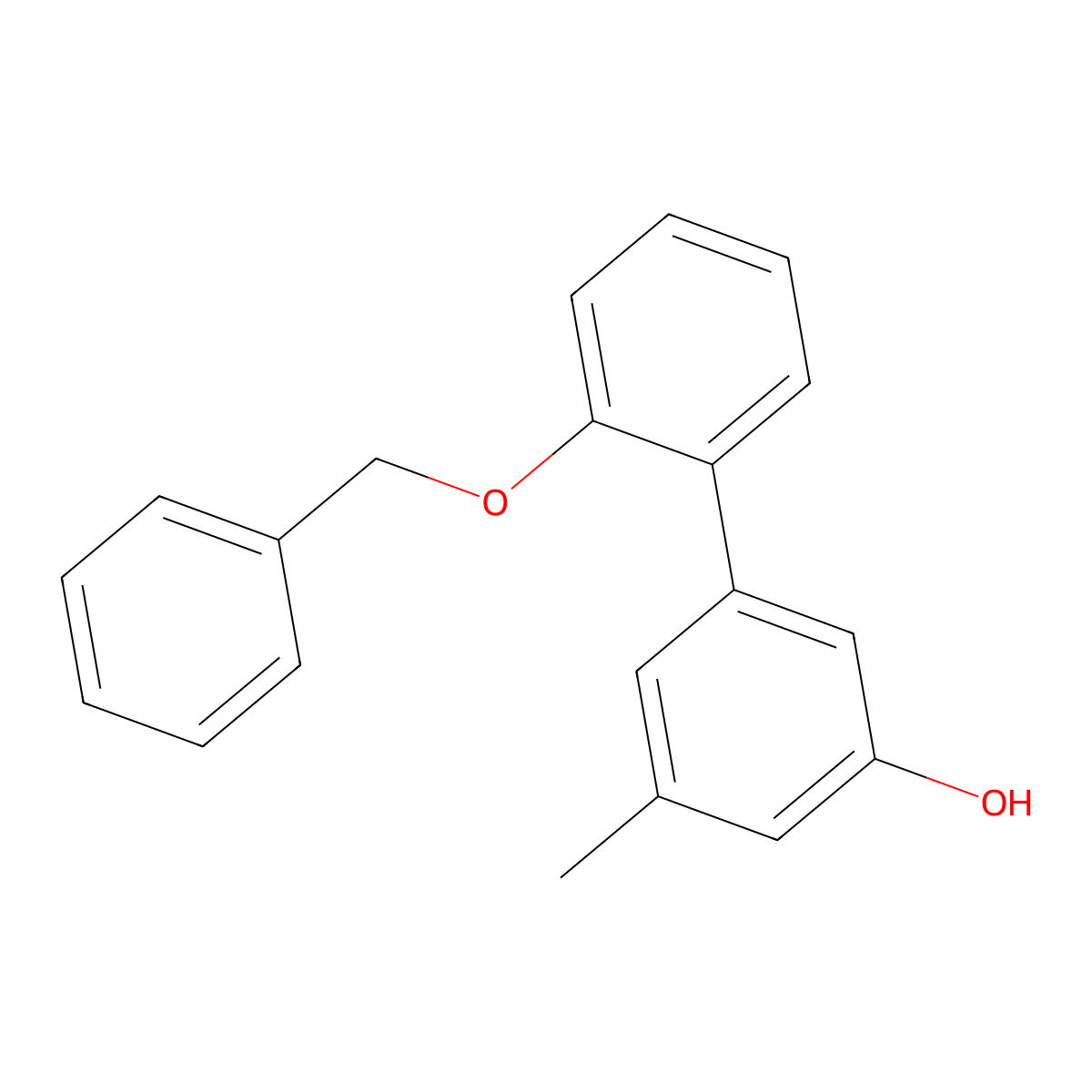 5-(2-Benzyloxyphenyl)-3-methylphenol molecular structure, CAS 1261893-56-4