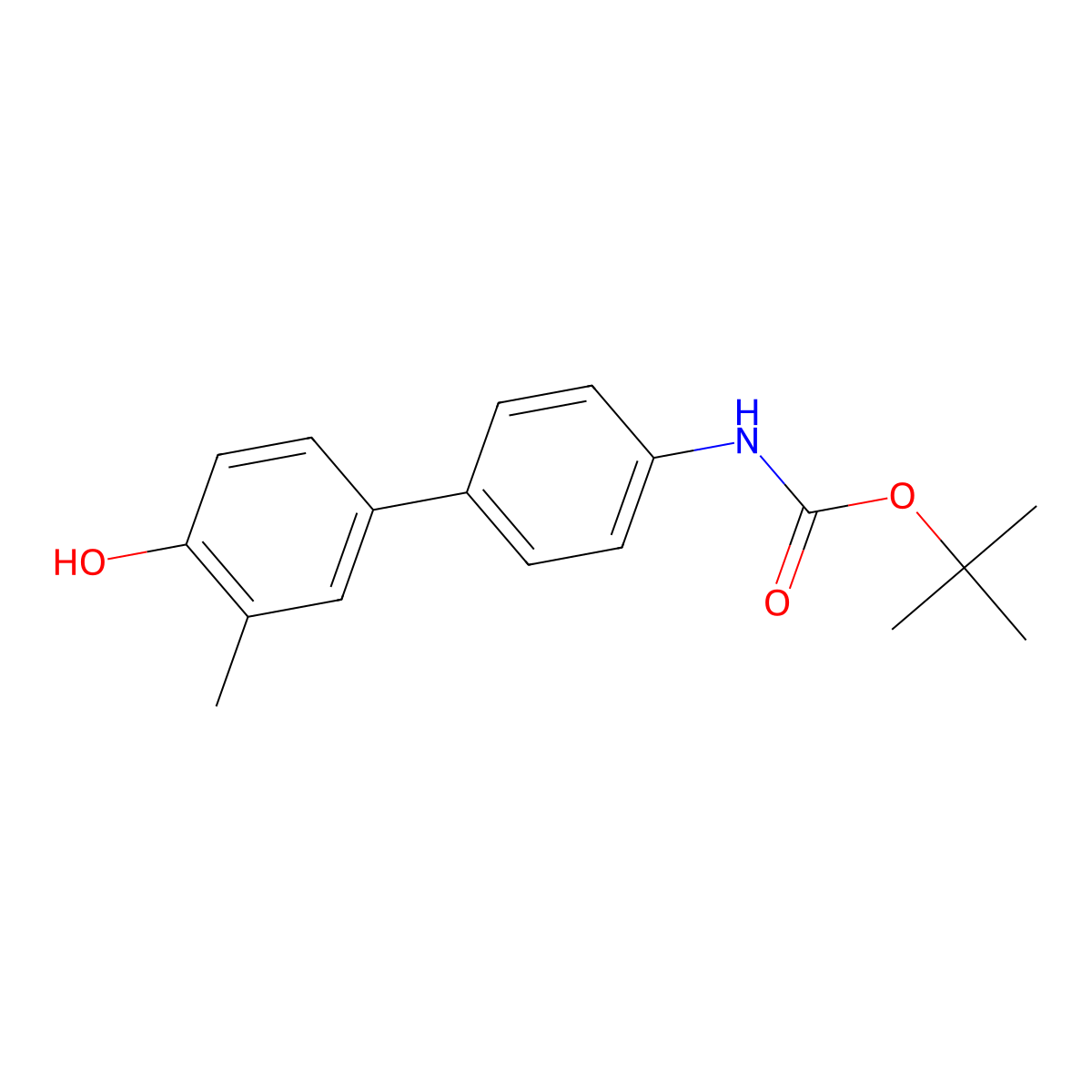 4-(4-BOC-Aminophenyl)-2-methylphenol molecular structure, CAS 1261893-59-7