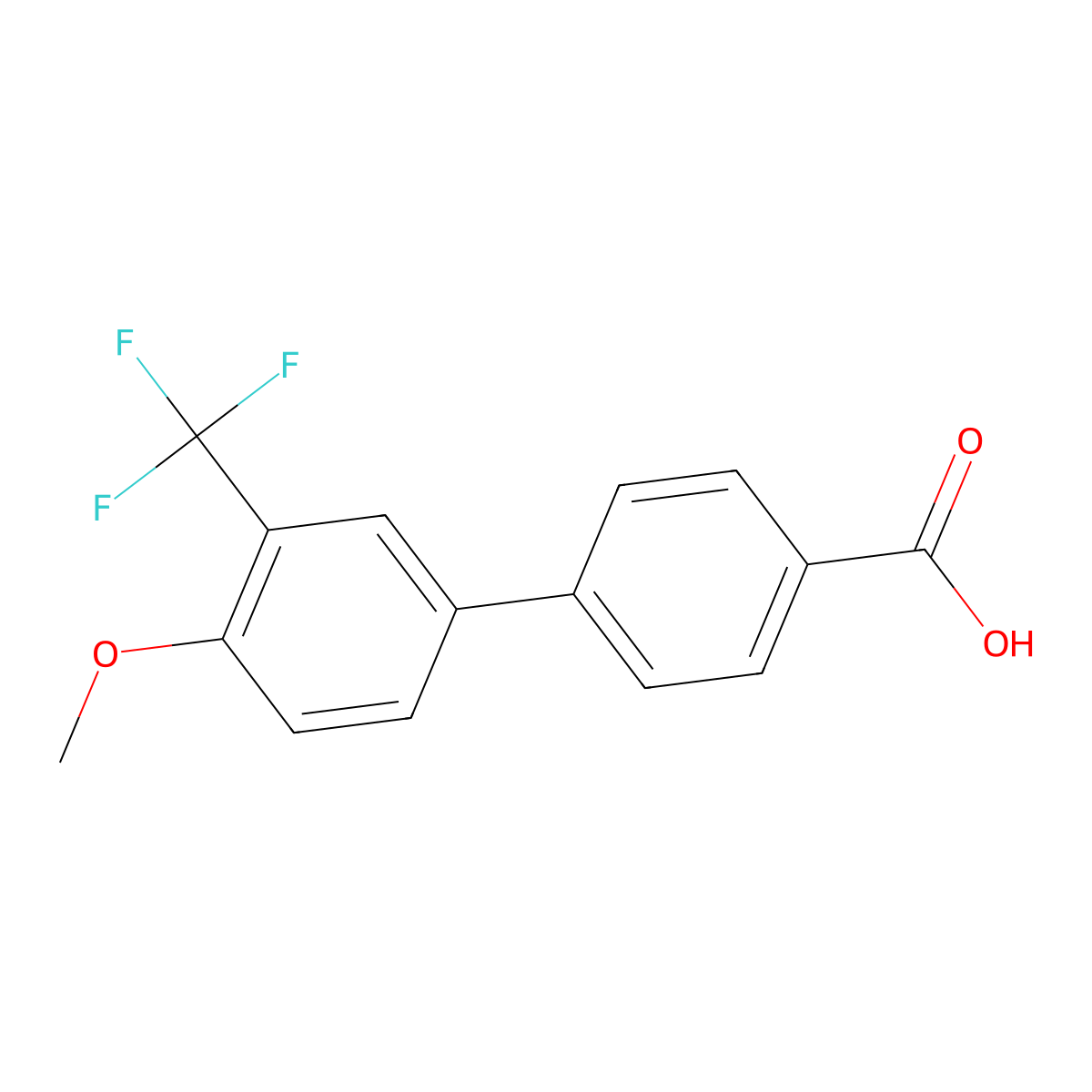 4-(4-Methoxy-3-trifluoromethylphenyl)benzoic acid molecular structure, CAS 1261893-79-1