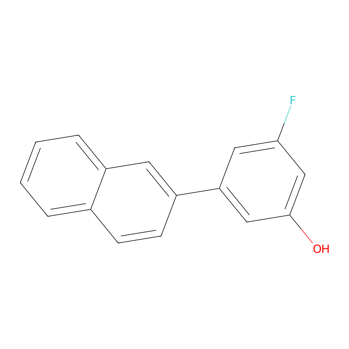 3-Fluoro-5-(naphthalen-2-YL)phenol molecular structure, CAS 1261893-83-7