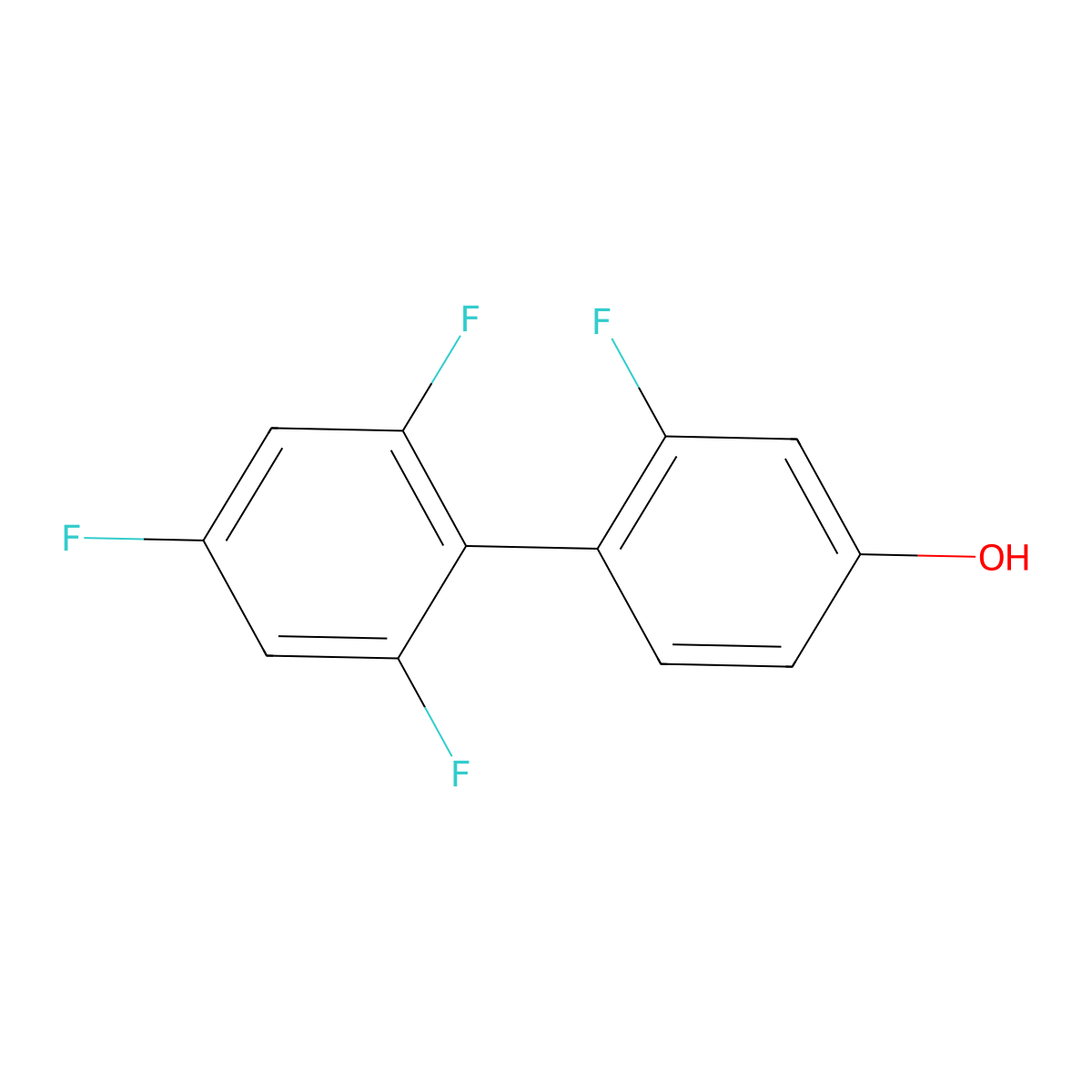 3-Fluoro-4-(2,4,6-trifluorophenyl)phenol molecular structure, CAS 1261893-92-8