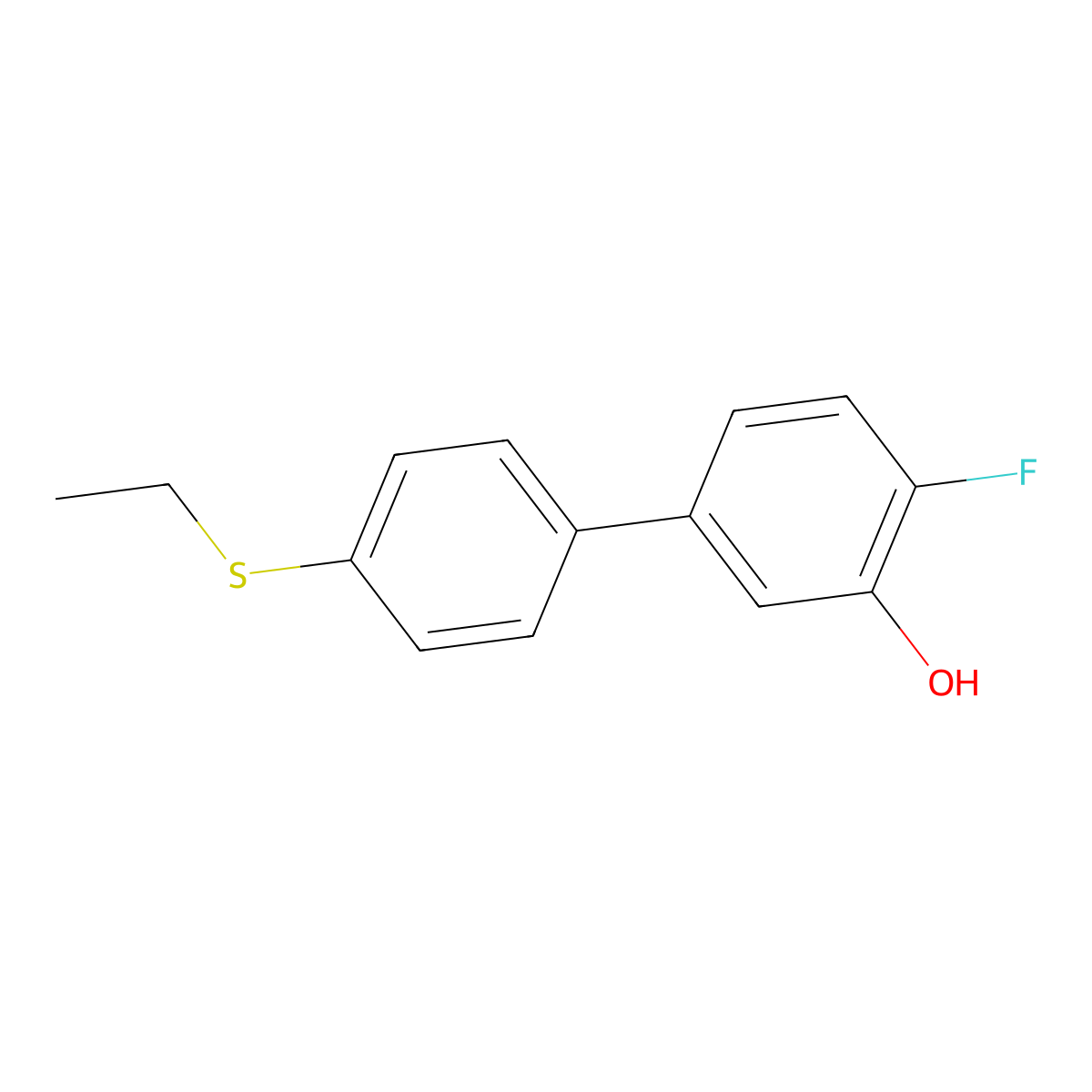 5-(4-Ethylthiophenyl)-2-fluorophenol molecular structure, CAS 1261894-03-4