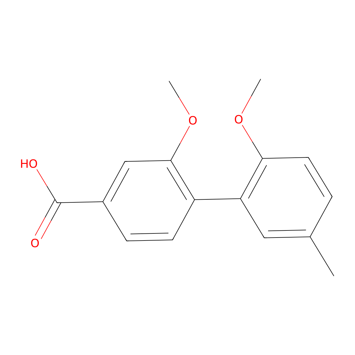 4-(2-Methoxy-5-methylphenyl)-3-methoxybenzoic acid molecular structure, CAS 1261894-08-9