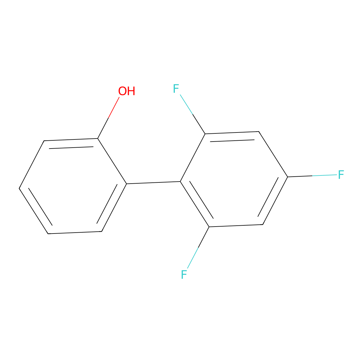 2-(2,4,6-Trifluorophenyl)phenol molecular structure, CAS 1261894-11-4