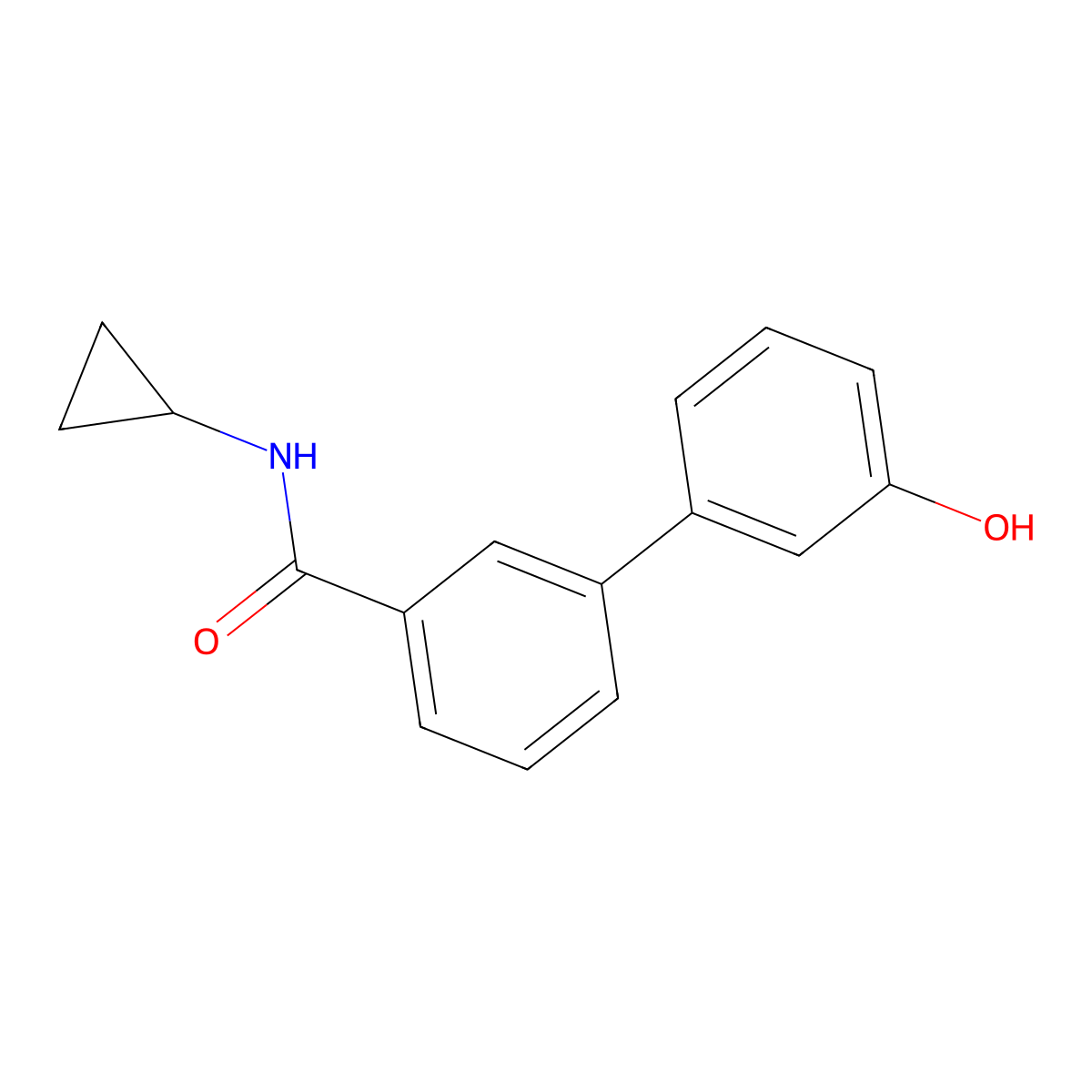 3-[3-(Cyclopropylaminocarbonyl)phenyl]phenol molecular structure, CAS 1261894-24-9