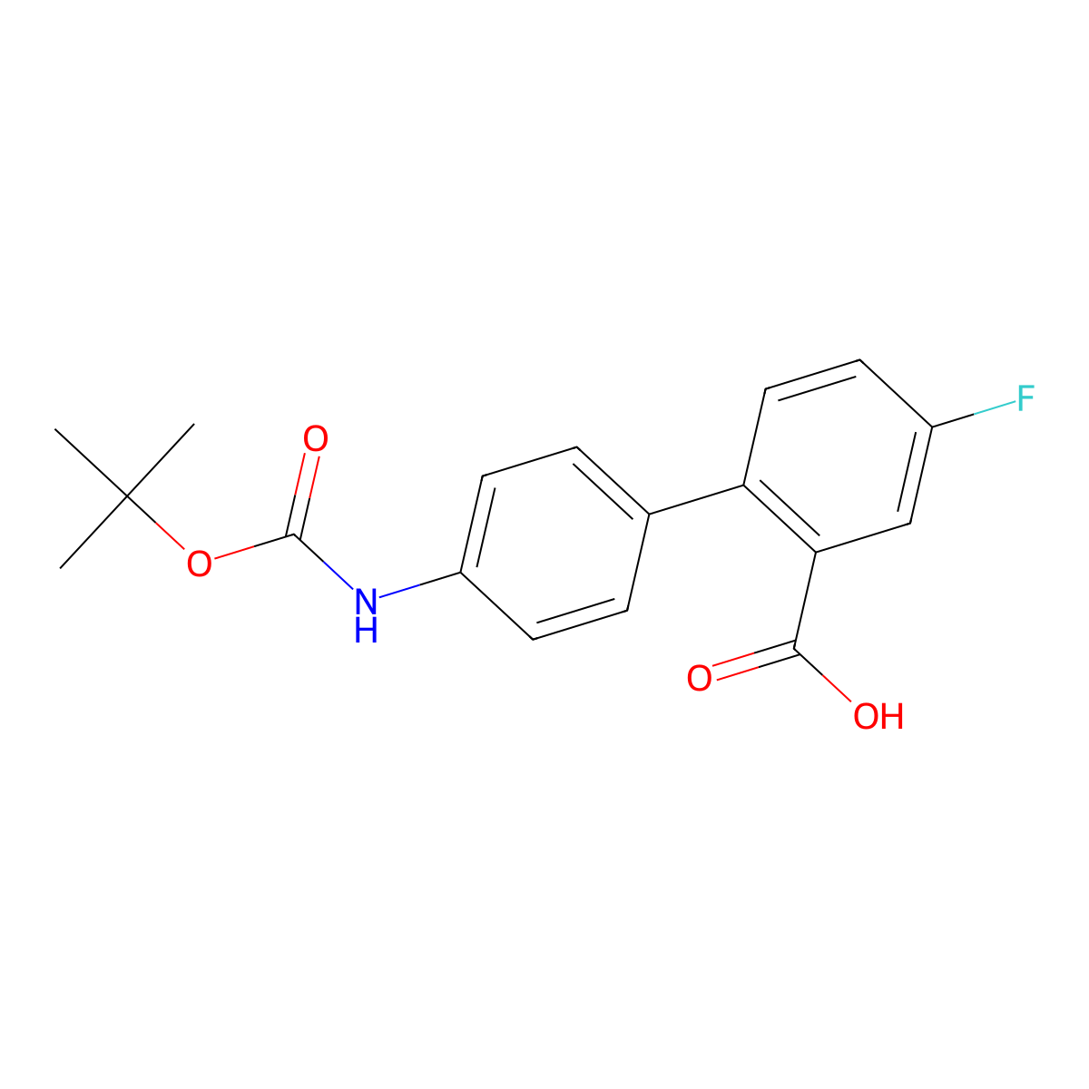 2-(4-BOC-Aminophenyl)-5-fluorobenzoic acid molecular structure, CAS 1261894-25-0