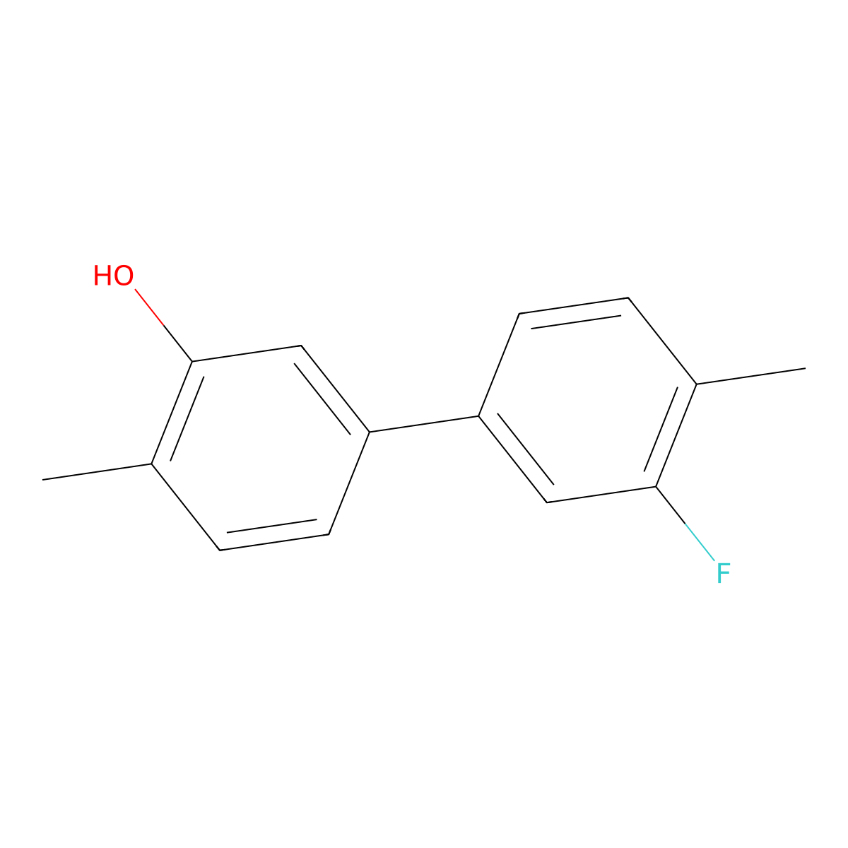 5-(3-Fluoro-4-methylphenyl)-2-methylphenol molecular structure, CAS 1261894-34-1