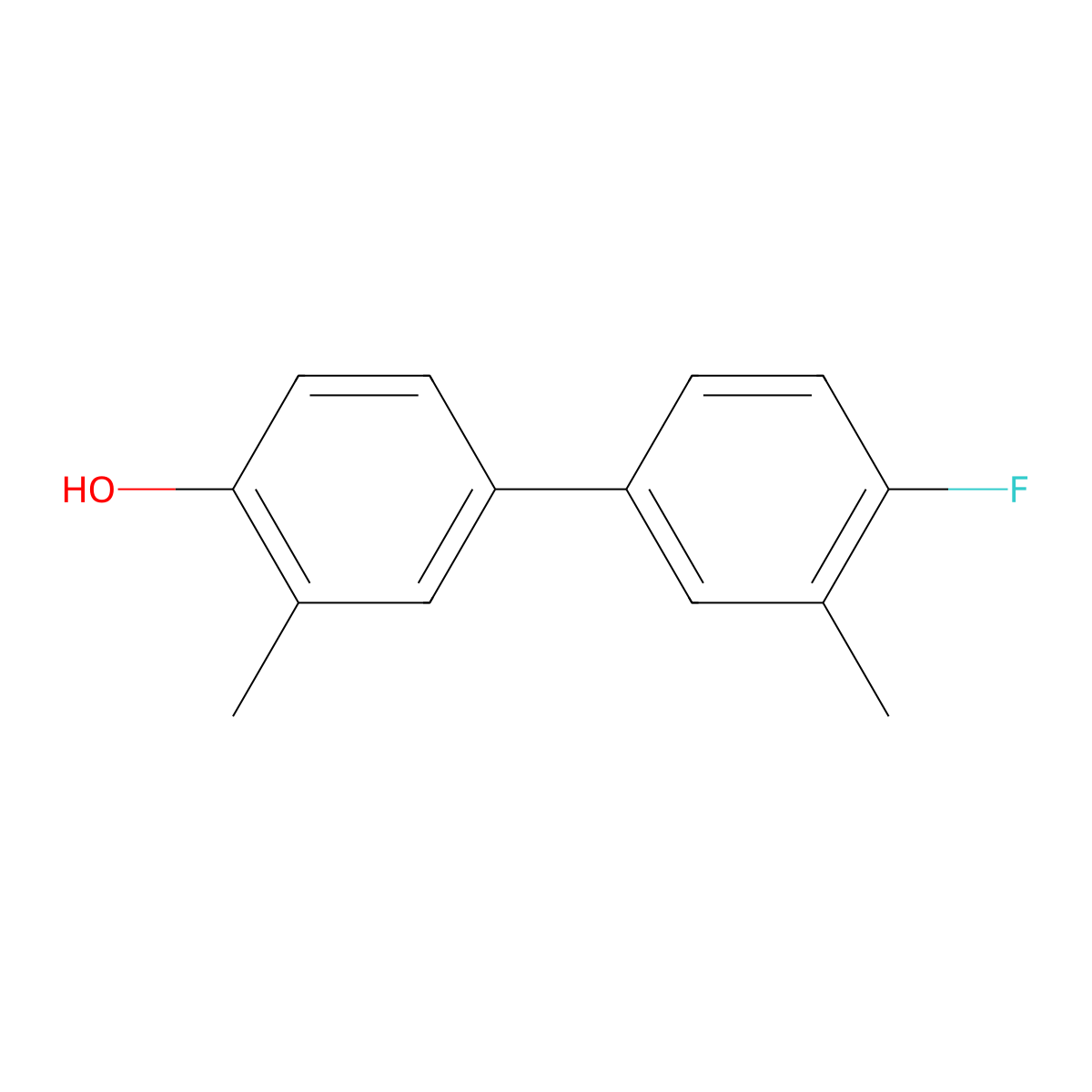 4-(4-Fluoro-3-methylphenyl)-2-methylphenol molecular structure, CAS 1261894-38-5