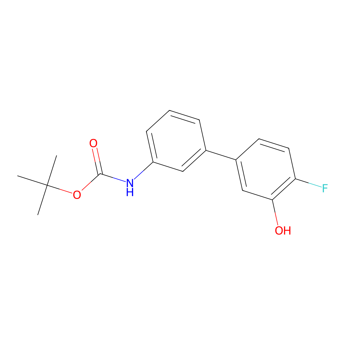 5-(3-BOC-Aminophenyl)-2-fluorophenol molecular structure, CAS 1261894-45-4