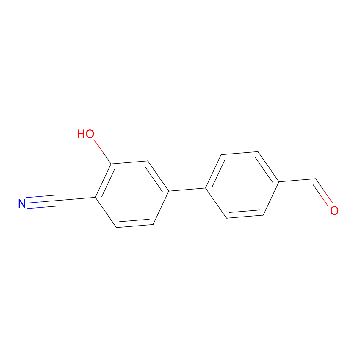 2-Cyano-5-(4-formylphenyl)phenol molecular structure, CAS 1261894-54-5