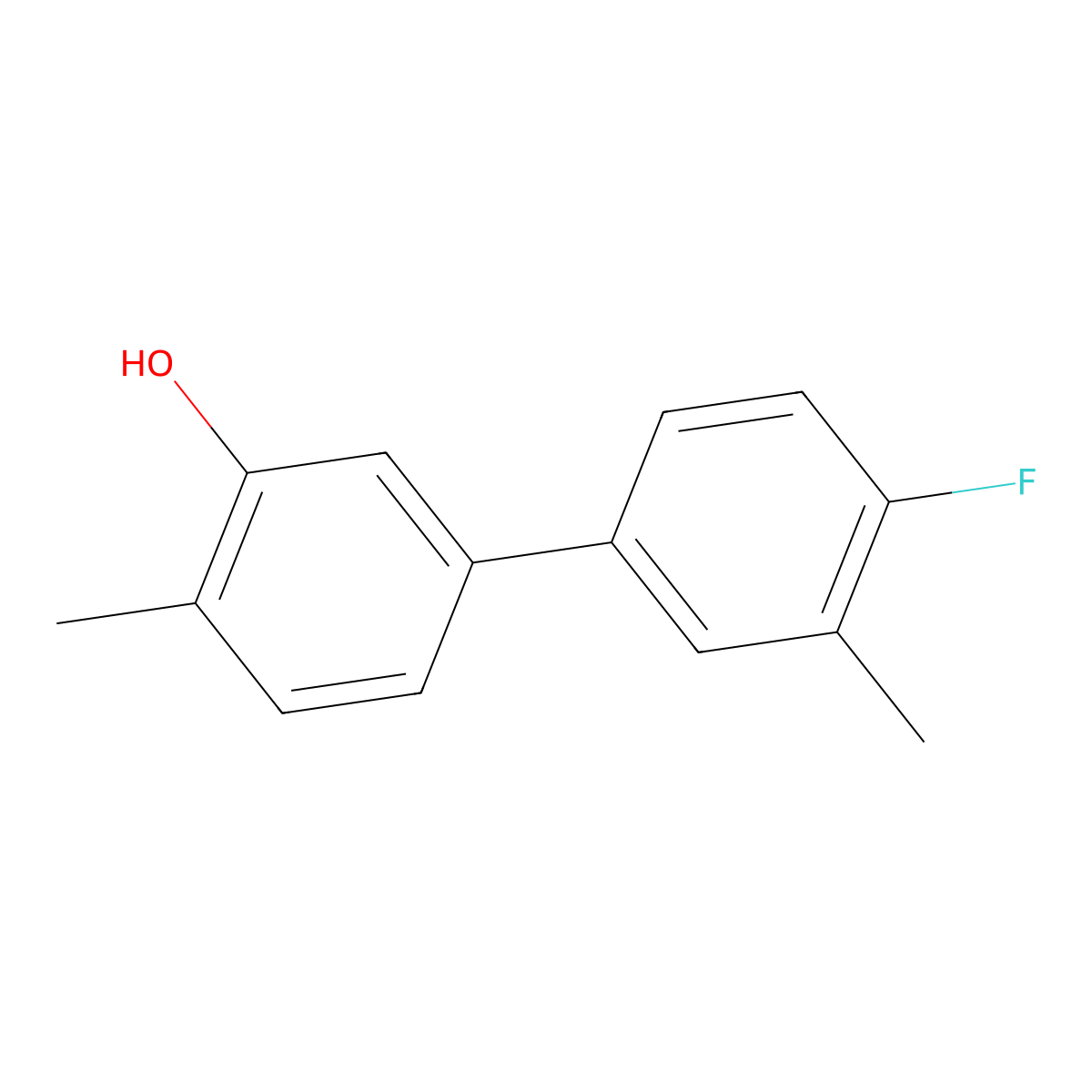 5-(4-Fluoro-3-methylphenyl)-2-methylphenol molecular structure, CAS 1261894-55-6