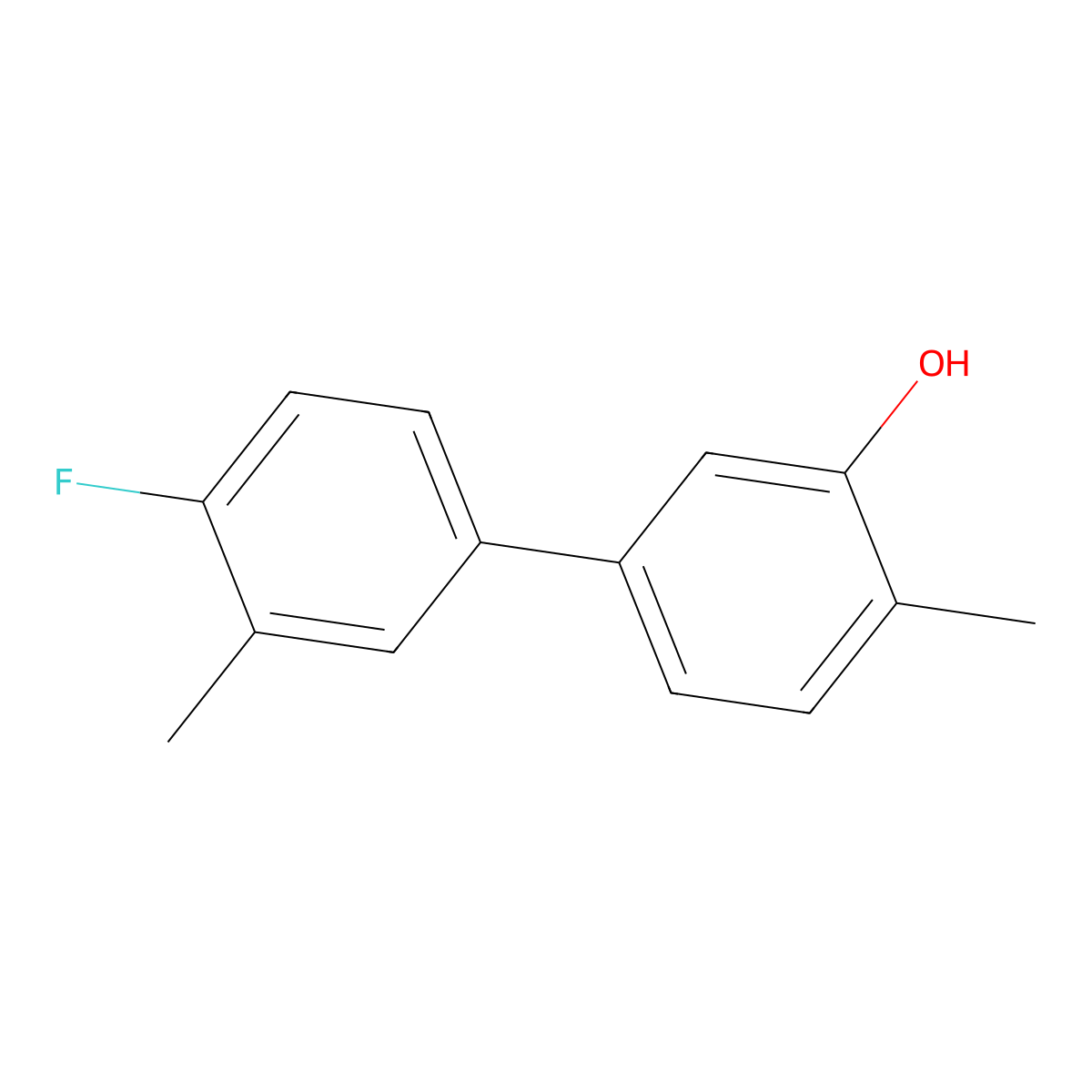 5-(4-Fluoro-3-methylphenyl)-2-methylphenol molecular structure, CAS 1261894-55-6