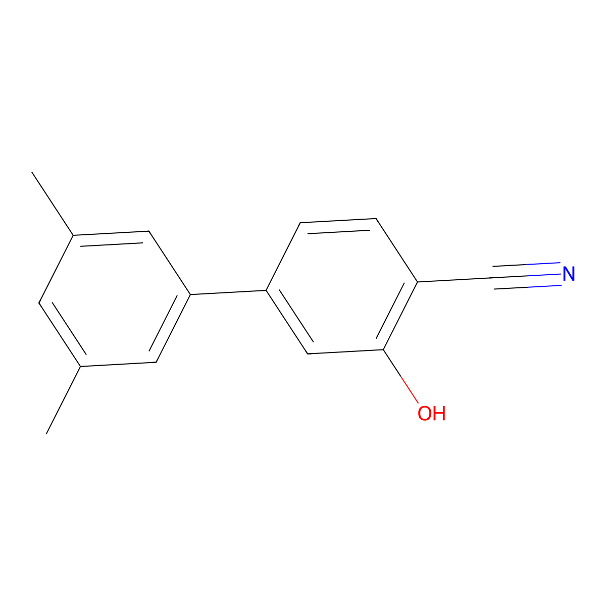 2-Cyano-5-(3,5-dimethylphenyl)phenol molecular structure, CAS 1261894-58-9