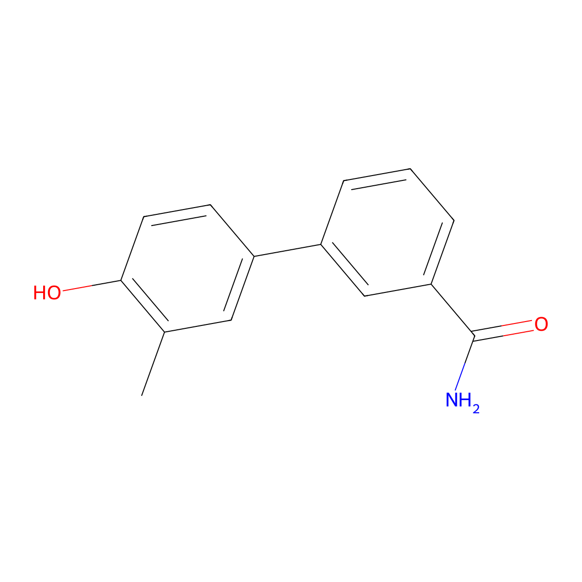 4-(3-Aminocarbonylphenyl)-2-methylphenol molecular structure, CAS 1261894-63-6