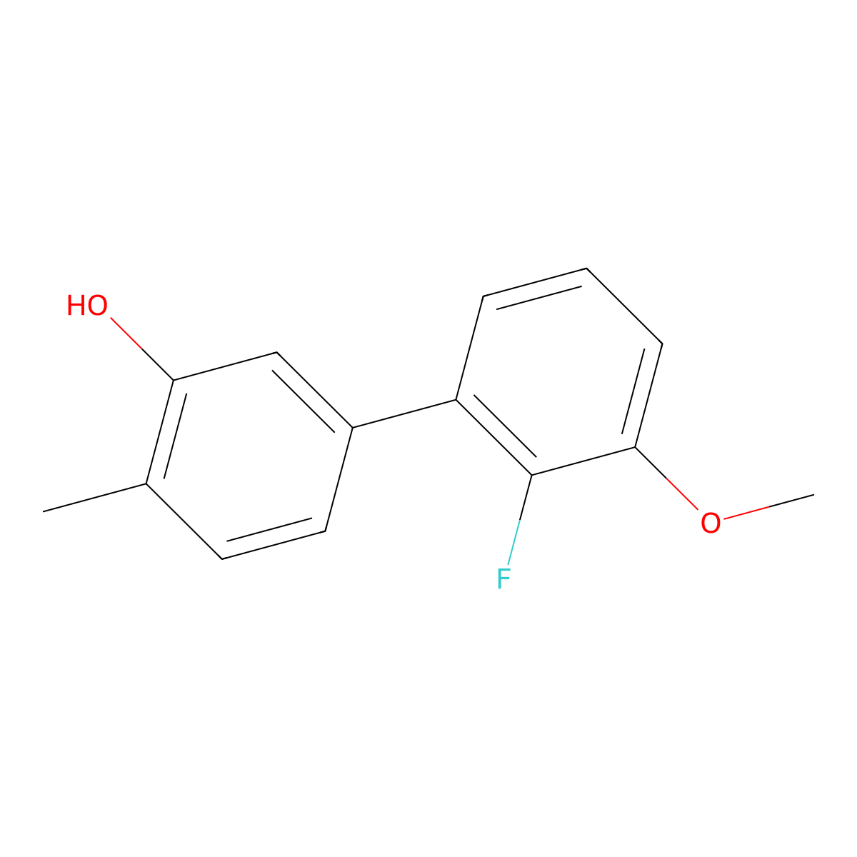 5-(2-Fluoro-3-methoxyphenyl)-2-methylphenol molecular structure, CAS 1261894-76-1
