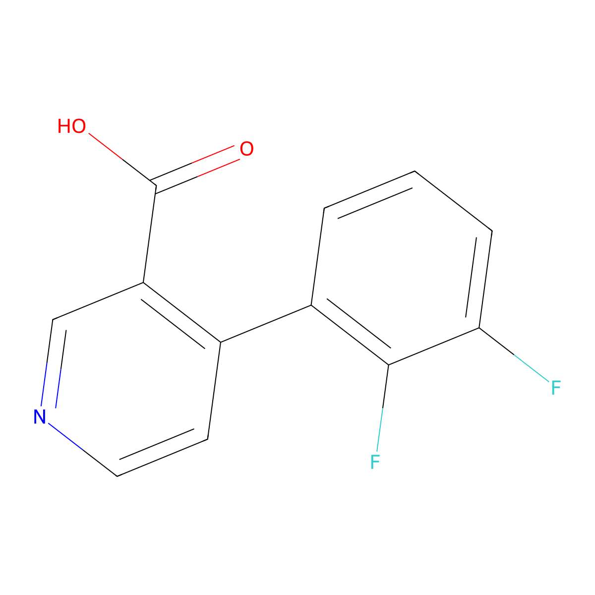 4-(2,3-Difluorophenyl)pyridine-3-carboxylic acid molecular structure, CAS 1261894-81-8