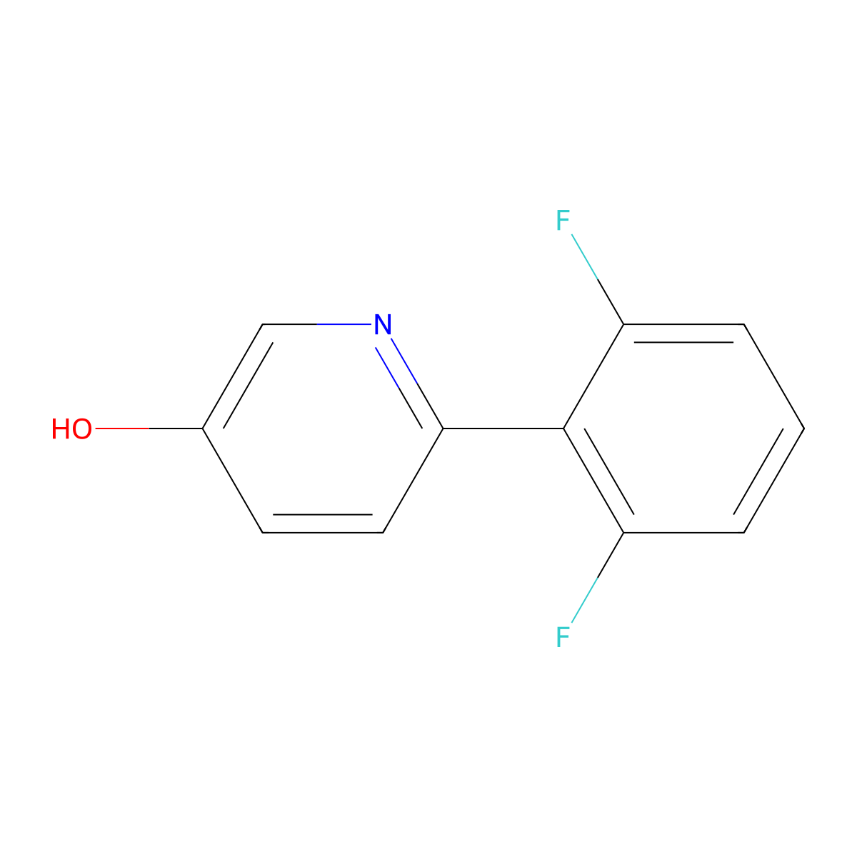 6-(2,6-Difluorophenyl)pyridin-3-ol molecular structure, CAS 1261894-82-9