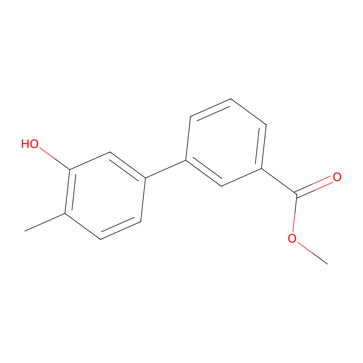 5-(3-Methoxycarbonylphenyl)-2-methylphenol molecular structure, CAS 1261894-85-2