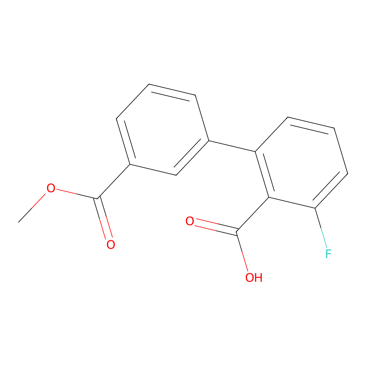 6-Fluoro-2-(3-methoxycarbonylphenyl)benzoic acid molecular structure, CAS 1261894-88-5