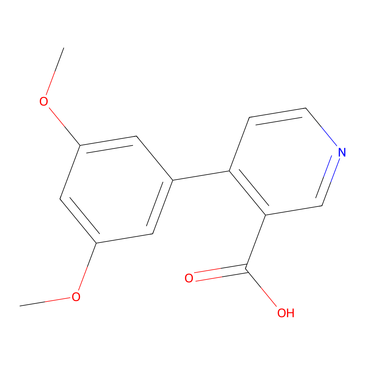 4-(3,5-Dimethoxyphenyl)pyridine-3-carboxylic acid molecular structure, CAS 1261894-95-4