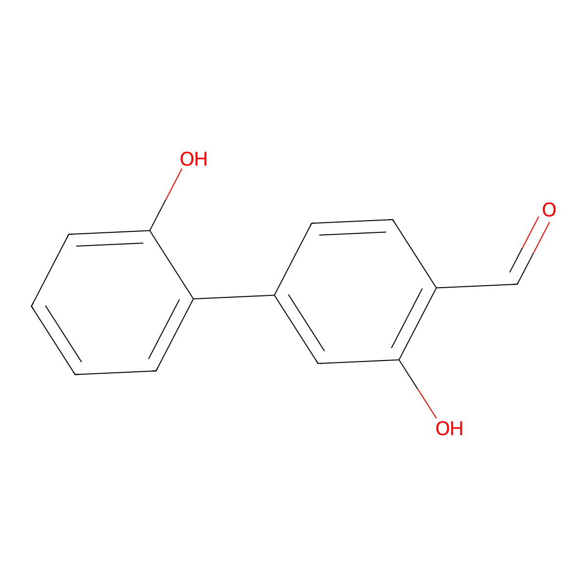 2-Formyl-5-(2-hydroxyphenyl)phenol molecular structure, CAS 1261895-07-1