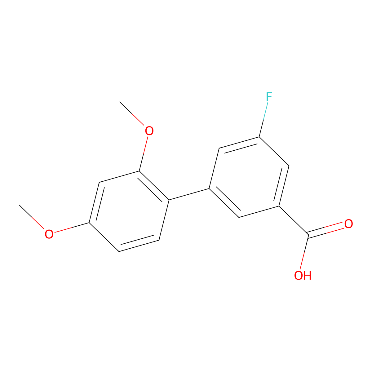 3-(2,4-Dimethoxyphenyl)-5-fluorobenzoic acid molecular structure, CAS 1261895-15-1