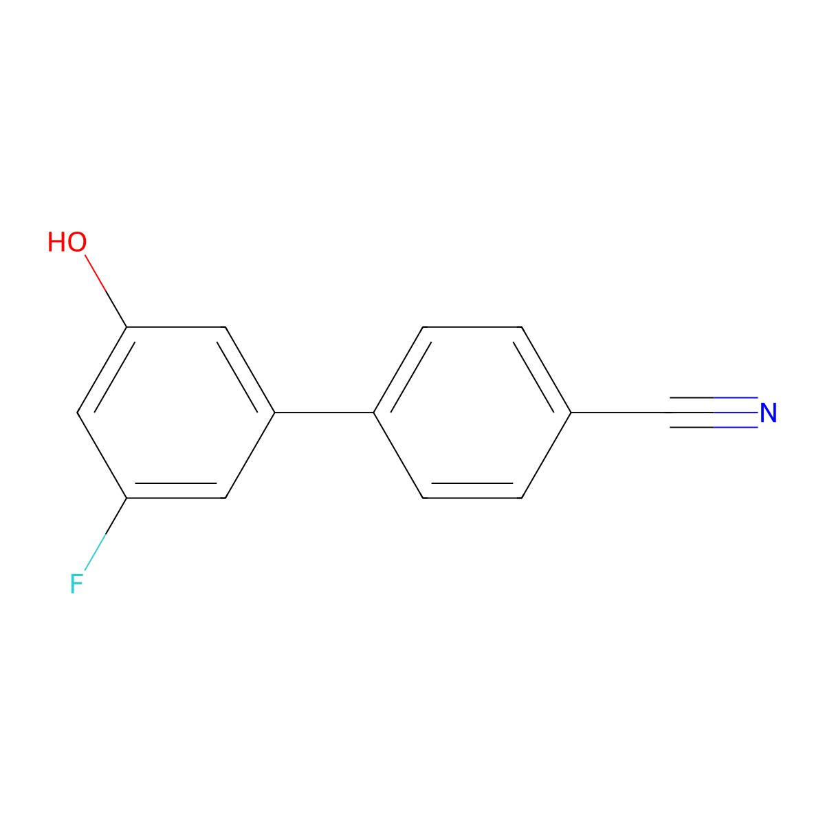 5-(4-Cyanophenyl)-3-fluorophenol molecular structure, CAS 1261895-40-2