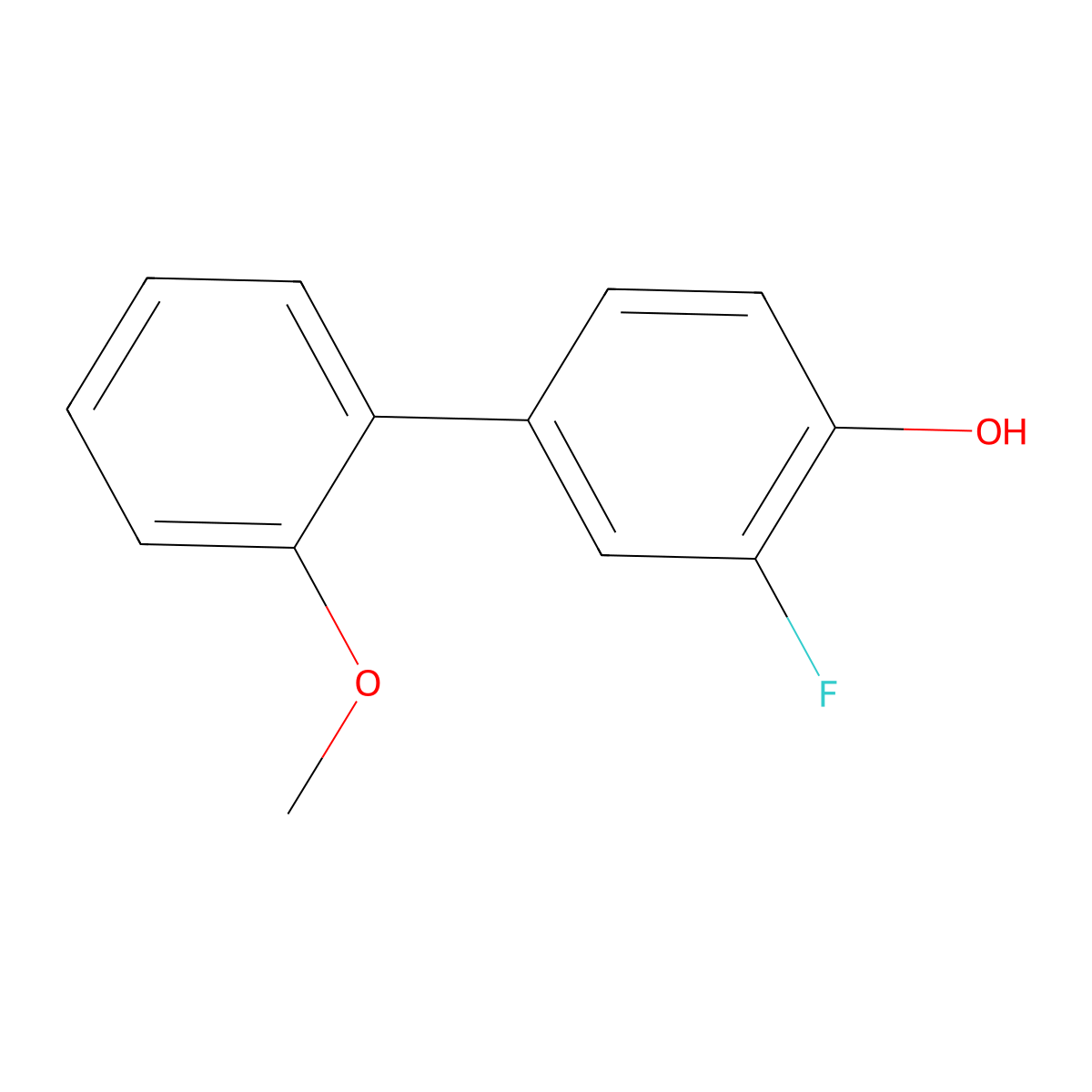 2-Fluoro-4-(2-methoxyphenyl)phenol molecular structure, CAS 1261895-42-4
