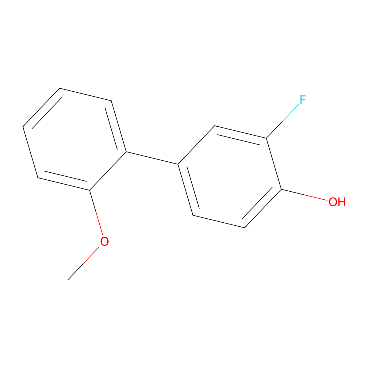 2-Fluoro-4-(2-methoxyphenyl)phenol molecular structure, CAS 1261895-42-4