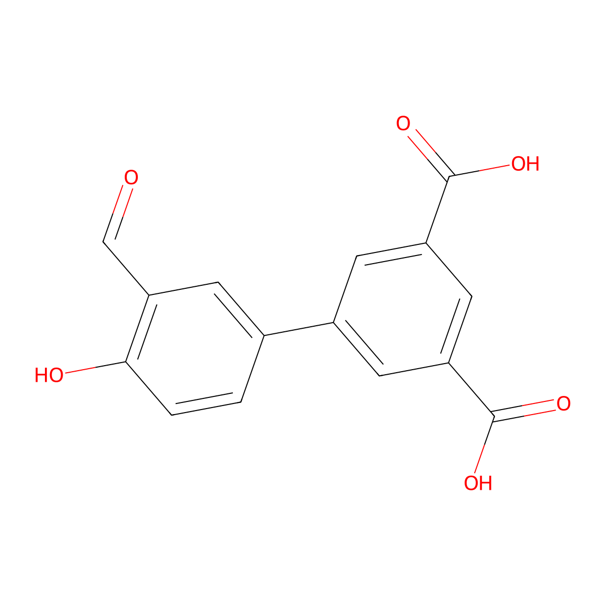 4-(3,5-Dicarboxyphenyl)-2-formylphenol molecular structure, CAS 1261895-44-6