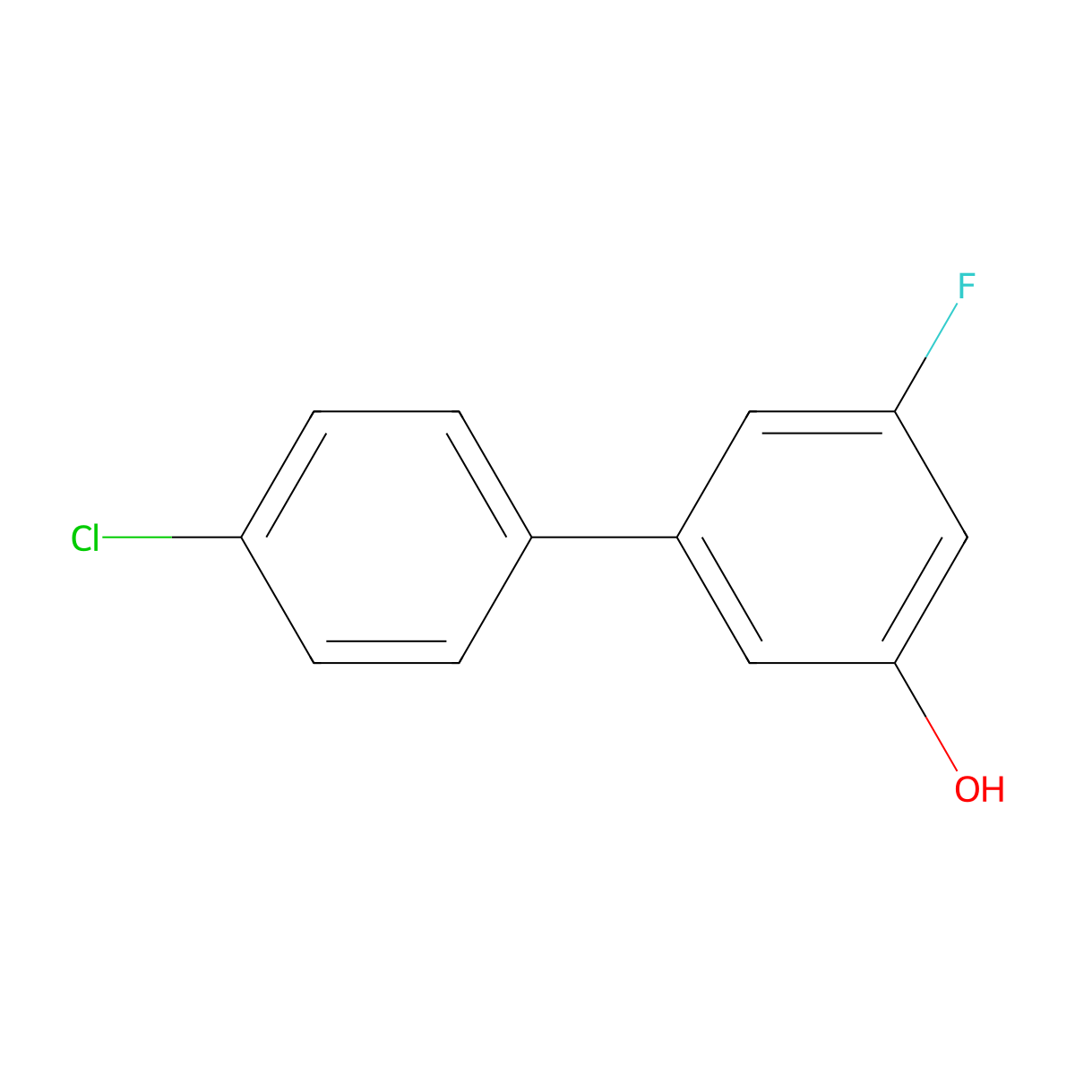 5-(4-Chlorophenyl)-3-fluorophenol molecular structure, CAS 1261895-48-0