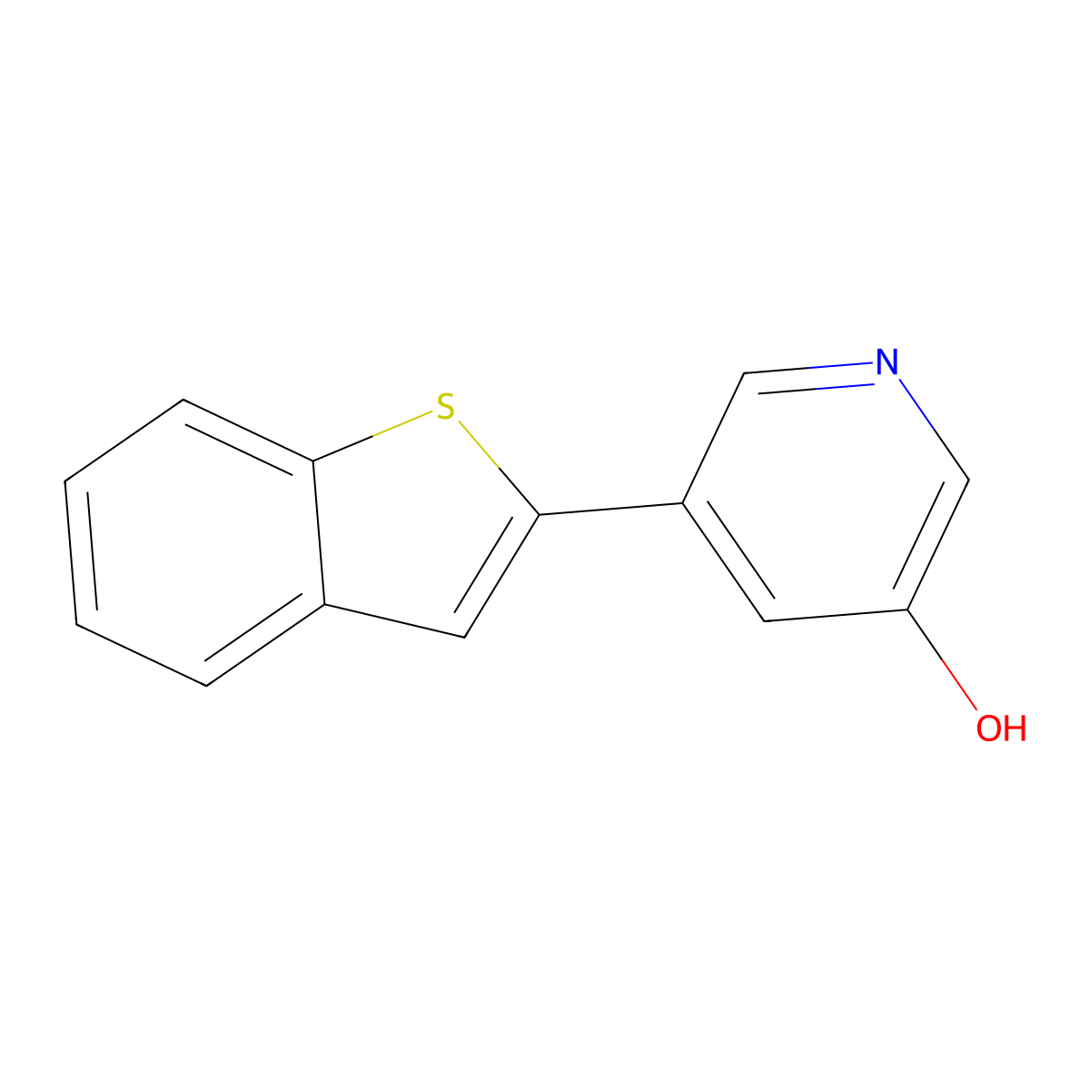 5-[Benzo(B)thiophen-2-YL]-3-hydroxypyridine molecular structure, CAS 1261895-49-1