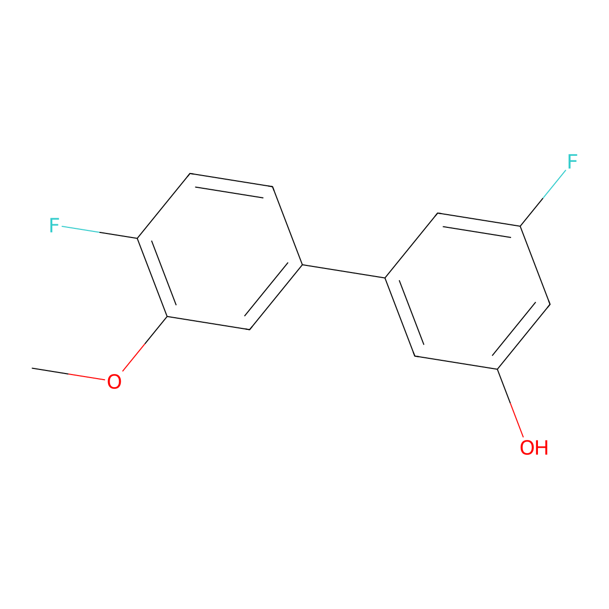3-Fluoro-5-(4-fluoro-3-methoxyphenyl)phenol molecular structure, CAS 1261895-51-5