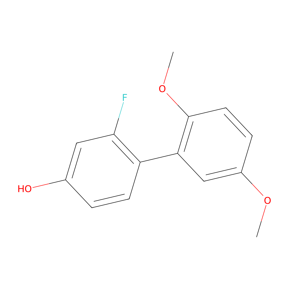 4-(2,5-Dimethoxyphenyl)-3-fluorophenol molecular structure, CAS 1261895-57-1