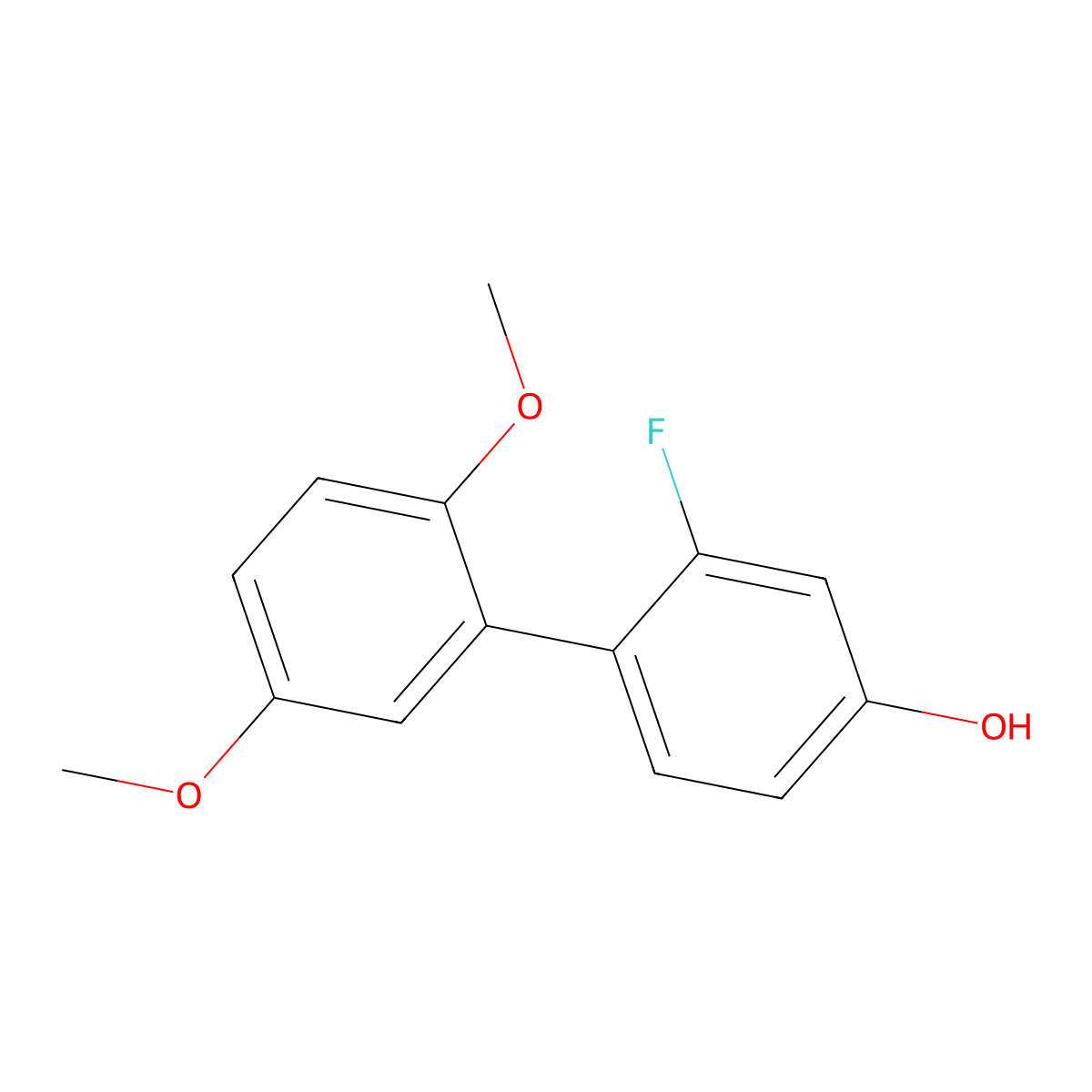 4-(2,5-Dimethoxyphenyl)-3-fluorophenol molecular structure, CAS 1261895-57-1