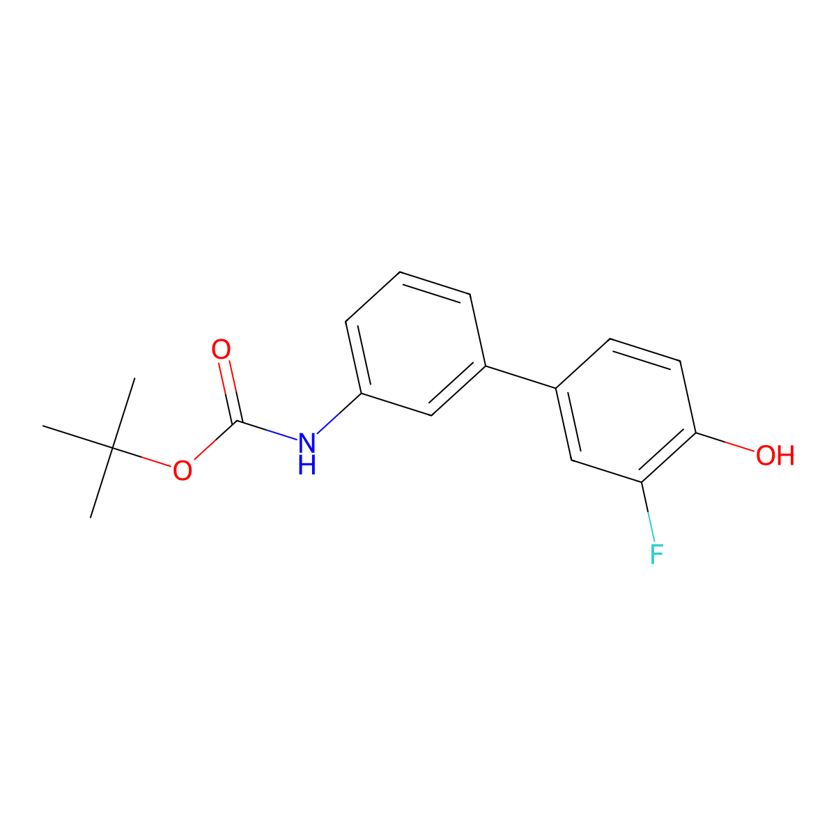 4-(3-BOC-Aminophenyl)-2-fluorophenol molecular structure, CAS 1261895-72-0