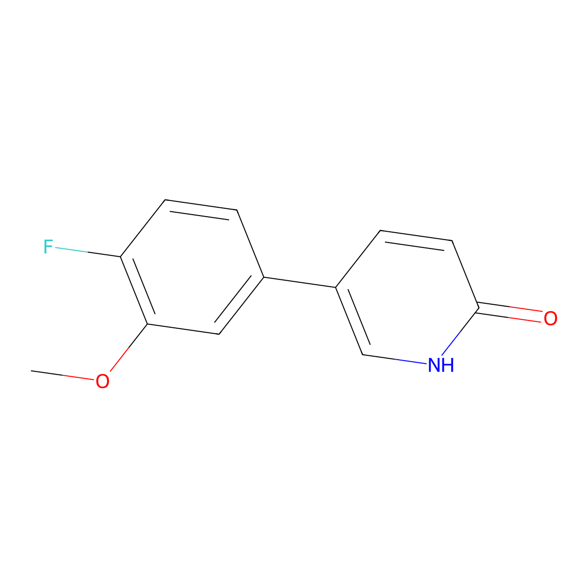 5-(4-Fluoro-3-methoxyphenyl)-2-hydroxypyridine molecular structure, CAS 1261895-80-0