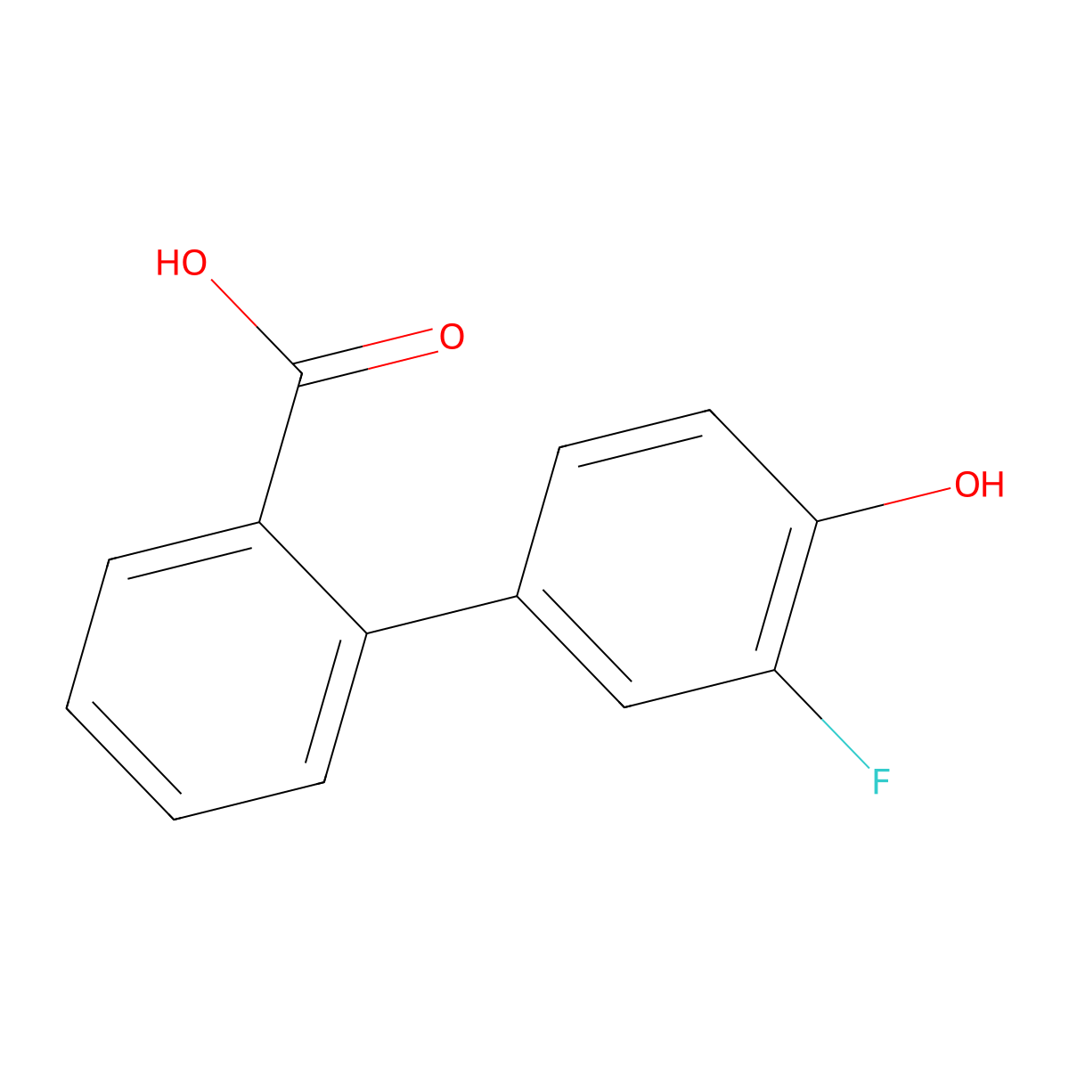 2-(3-Fluoro-4-hydroxyphenyl)benzoic acid molecular structure, CAS 1261896-04-1
