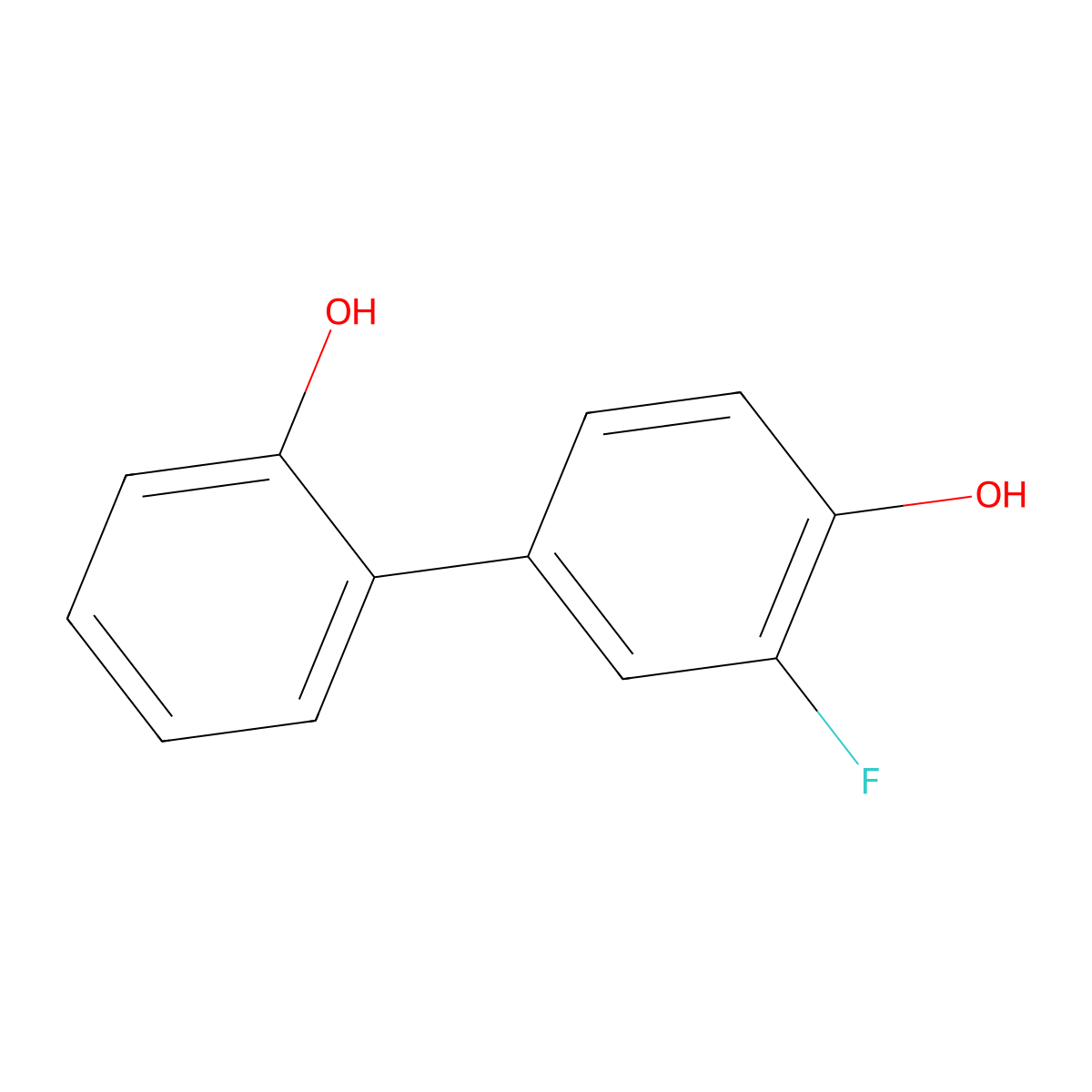 2-(3-Fluoro-4-hydroxyphenyl)phenol molecular structure, CAS 1261896-10-9