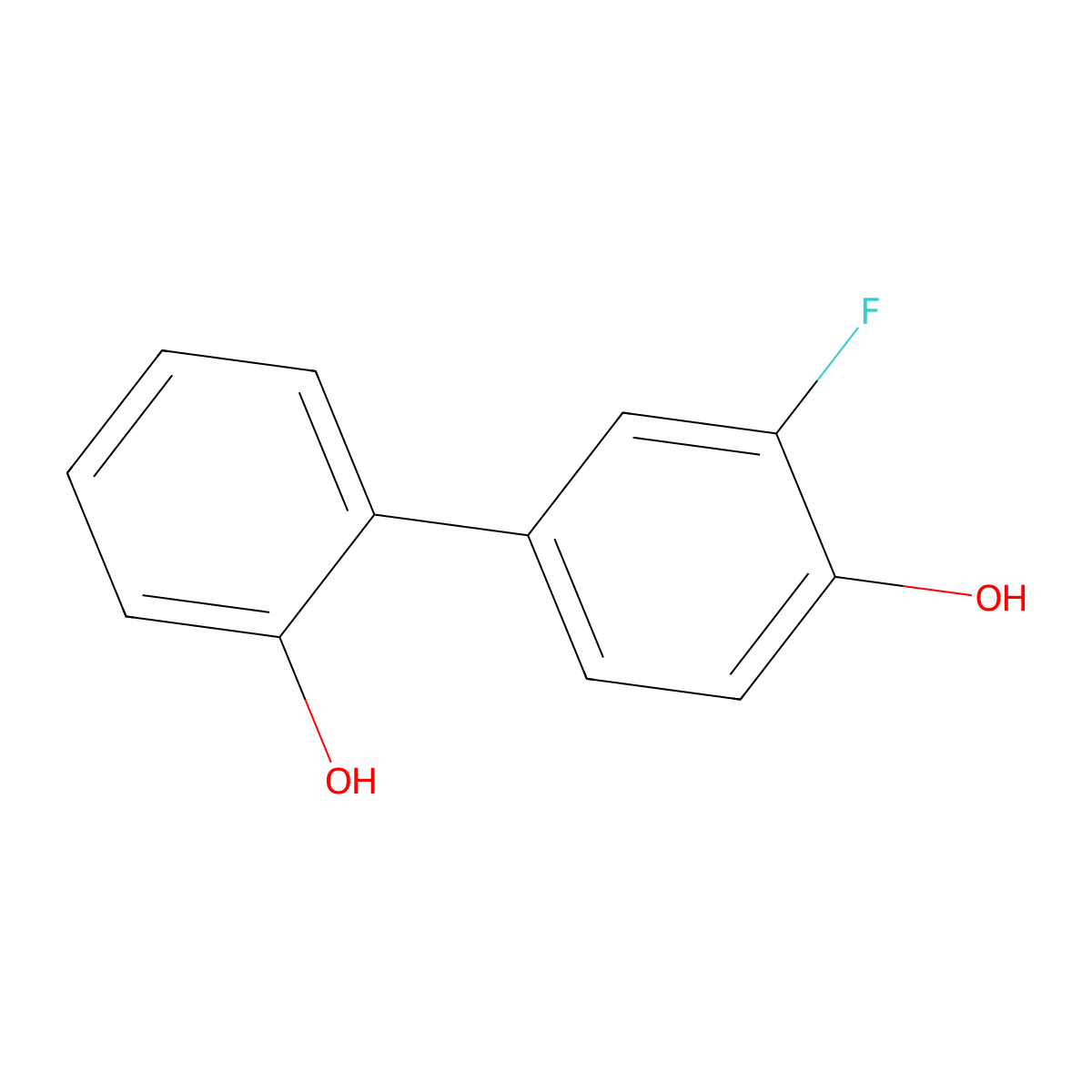 2-(3-Fluoro-4-hydroxyphenyl)phenol molecular structure, CAS 1261896-10-9