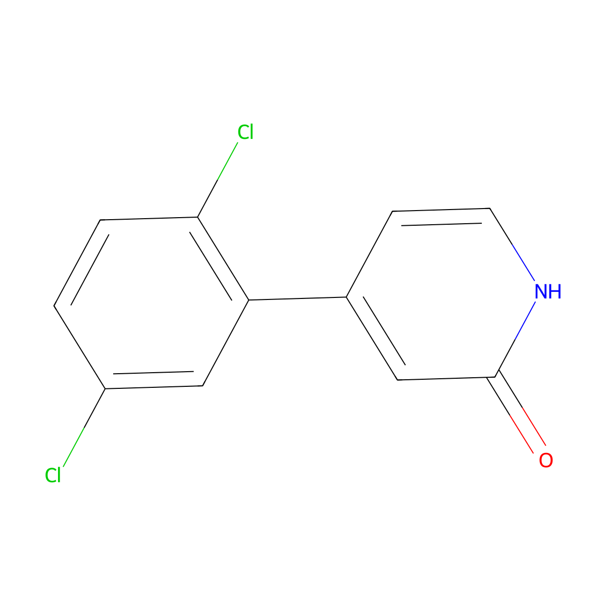 4-(2,5-Dichlorophenyl)-2-hydroxypyridine molecular structure, CAS 1261896-17-6