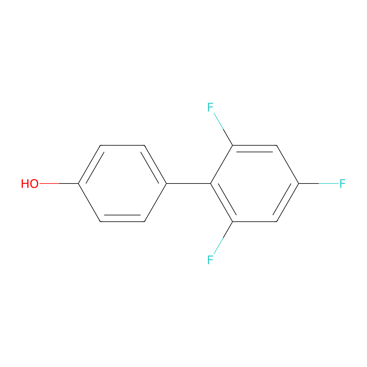 4-(2,4,6-Trifluorophenyl)phenol molecular structure, CAS 1261896-18-7