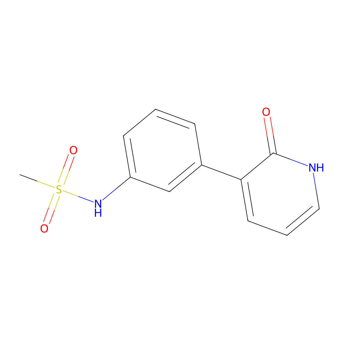 2-Hydroxy-3-(3-methylsulfonylaminophenyl)pyridine molecular structure, CAS 1261896-27-8