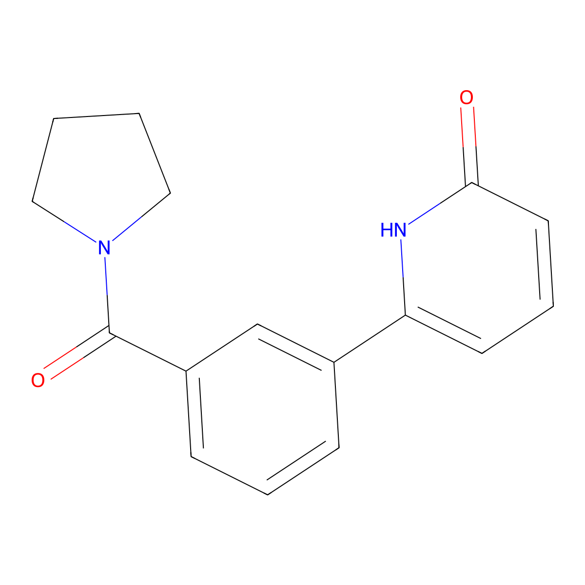 2-Hydroxy-6-(3-pyrrolidinylcarbonylphenyl)pyridine molecular structure, CAS 1261896-28-9