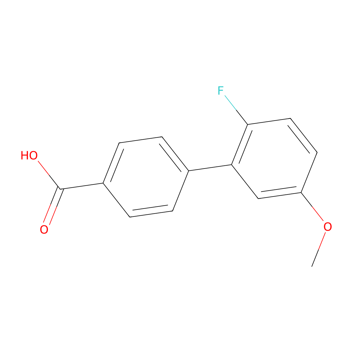 4-(2-Fluoro-5-methoxyphenyl)benzoic acid molecular structure, CAS 1261896-38-1